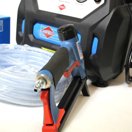 Kit compresseur + agrafeuse Bea type 71+ tuyau + boite d'agrafe – Image 3
